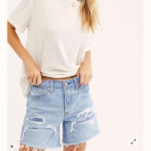 Levi’s 501 Long Denim Short in Haze Blue